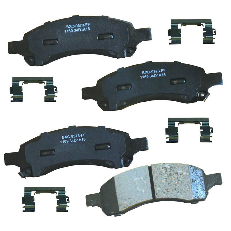 Bendix Premium SBC1169 Ceramic Front Brake Pads for Select Models Buick Rainier, Chevrolet Colorado, Trailblazer, Trailblazer EXT, GMC Canyon, Envoy, Envoy XL, Isuzu Ascender, Saab 9-7x - Image 1